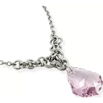 Náhrdelník Náhrdelník Swarovski baroko Light Amethyst v kroužcích