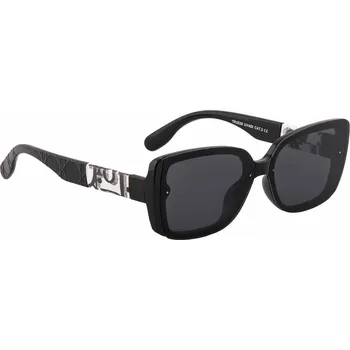 Dámské sluneční brýle s psaným motivem na stranicích - černé, 9001998-1,TR2538