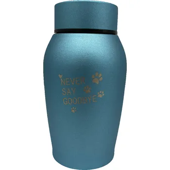 Smuteční dekorace Urna Steel pro psa a kočku Barva: Modrá, Velikost: 60x135mm