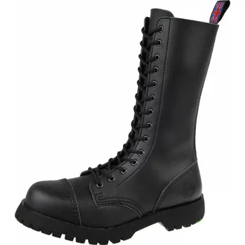 Pánská zimní obuv boty kožené unisex - 14 dírkové - NEVERMIND - 10114S_SyntheticBlack