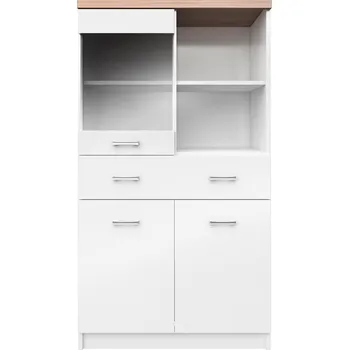 Knihovna Vitrína 2d1w1s/80 bílá Top Mix