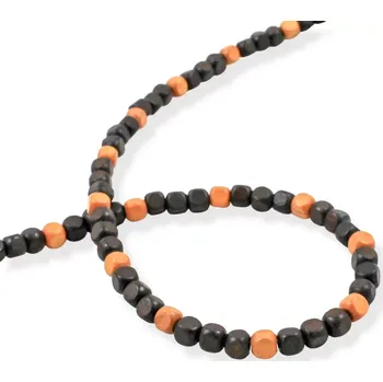 Náhrdelník Náhrdelník Kostkovaný oranžovohnědý