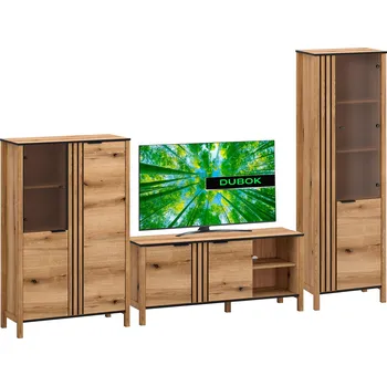 Obývací stěna Obývací sestava 3.0 m dub evok Helix