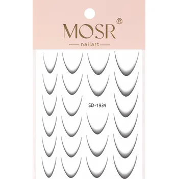 Umělé nehty Mosr Samolepka francie s ombré černá SD-1934