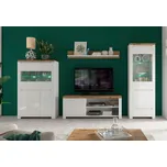 Obývací sestava 3.2 m bílá / dub wotan Vigo