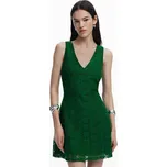 Dámské šaty DESIGUAL 25SWVW53 4007 VEST BUDAPEST 4007 GREEN velikost M