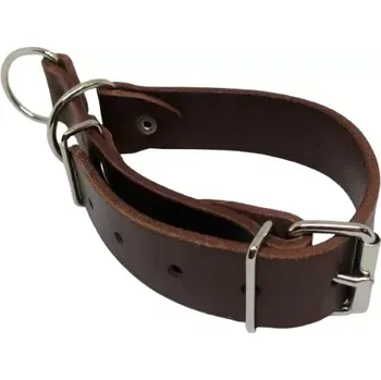 Obojek pro psa Stahovací kožený obojek hnědý (Stahovací obojek pro psa)