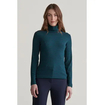 Dámský svetr ROLÁK GANT SLIM STRIPED RIB TURTLENECK DEEP FOREST