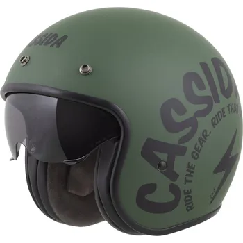 Helma na motorku Přilba Oxygen 2.0 Gear, CASSIDA (zelená matná/černá) 2026 (Velikost: XS (53 až 54 cm))