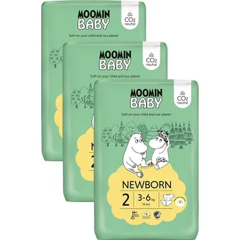 Plena Moomin Baby 2 Novorozenecké plenky 3-6 kg, 168 ks