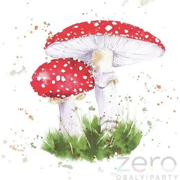 Papírový ubrousek Ubrousky &#039;Maki&#039; 33x33 cm 3N (20 ks) - muchomůrky