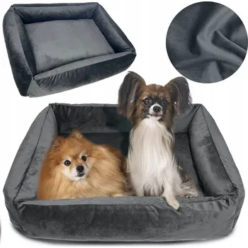 Pelíšek pro psa PELÍŠEK PELÍŠEK S POHOVKOU POTAH 70X60 CM PRESTIGE GRAY