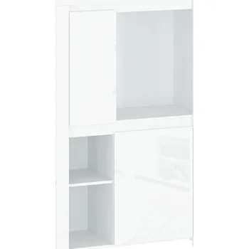 Knihovna Regál nízký 2d bílý lesk Lingo