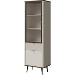 Jurek Vitrína MARLY 3 L/P Kombinace barev: kašmír/ořech