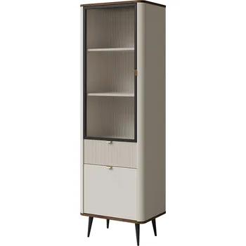 Obývací stěna Jurek Vitrína MARLY 3 L/P Kombinace barev: kašmír/ořech