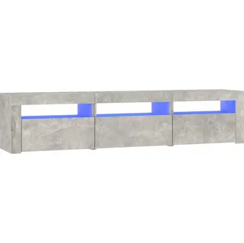 Televizní stolek LED TV skříňka 180x35x40 cm šedá betonu