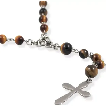 Růženec Náhrdelník Růženec s tygřím okem