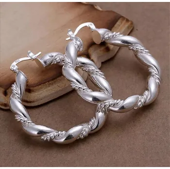 Šperk Větší kroucené kruhy 3x2,5 cm (Velké náušnice)