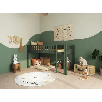 Dětská postýlka Falco Vyvýšená postel Viggo zelená