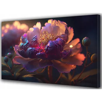 Obraz Obraz na plátně canvas Květiny Velký Květ Fialový 30x20 cm