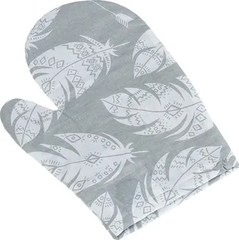 Chňapka Bellatex Kuchyňská chňapka 28x18 cm Pírka šedá, bílá