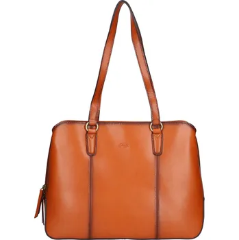 Kabelka Elegantní dámská kožená kabelka Katana Paloma - koňak