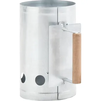 Zahradní gril Zapalovací komín pro gril na dřevěné uhlí pozinkovaná ocel IM_46614