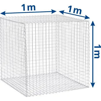 gabiony Gabionový koš 1x1x1 m, drát 3 mm, oka 5x5 cm
