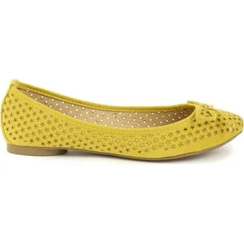 Dámské baleríny Baleríny Next Prodyšné baleríny s vyřezávanými otvory ve žluté-hořčičné barvě mustard velikost 39