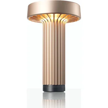 Lampička Ambientec Fotica Rose, přenosná lampička z růžového hliníku, LED 1800-2500K dotykové stmívání, Ø13x20,5cm, IP66