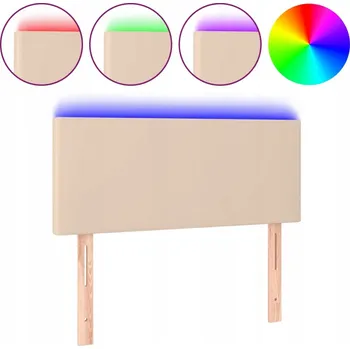 LED záhlaví postele cappuccino - 90x5x78/88 cm