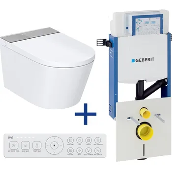 WC sada WATERGATE ADAPTA Basic+ sprchovací toaleta + GEBERIT KOMBIFIX předstěnový modul WG-AB200_110.367.00.5