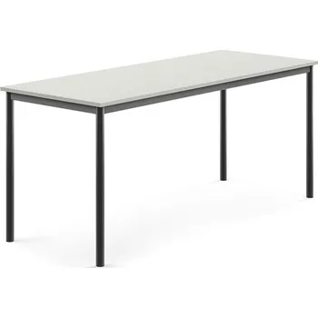 Jídelní stůl Stůl BORÅS, 1800x700x760 mm, antracitově šedé nohy, HPL deska, šedá