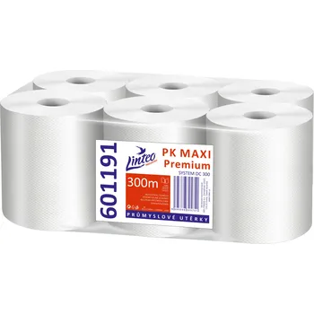 Papírový ručník LINTEO PK MAXI Premium DC celulóza 300 m, 6 ks