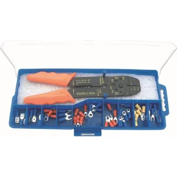 Krimpovací kleště DEDRA Kleště univerzální krimpovací + sada koncovek