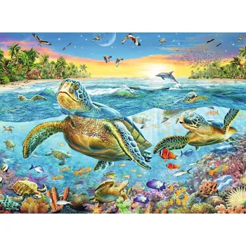 Puzzle RAVENSBURGER Mořské želvy XXL 100 dílků