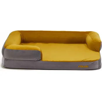 Pelíšek pro psa Lebeddie| Ortopedický pelech Žlutá Útulna Velikost: S