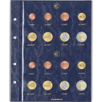 Obal pro sběratelský předmět Leuchtturm VISTA listy na 2 sady € mincí (bal. 2 ks)