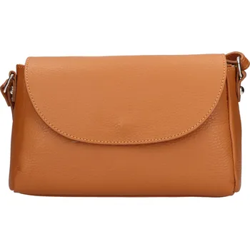 Kabelka Dámská kožená crosbody kabelka Italia Mirabel - koňak