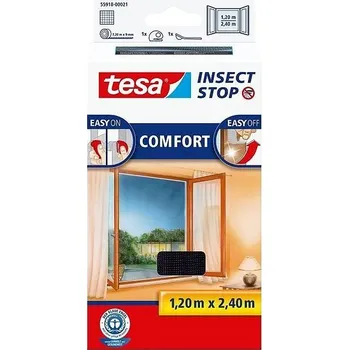 Síť proti hmyzu TESA Síť proti hmyzu 120x240 cm COMFORT, antracit 55918