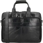 Kožená Business taška - Next Navajo - Hide & Stitches - 8 L - černá - 15,6” v dárkovém balení