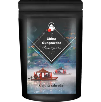 Čaj Čajová zahrada China Black Gunpowder Tea Černá perla černý čaj 70 g Varianta: černý čaj 70g