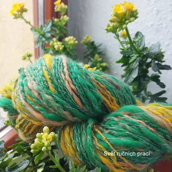 Příze Bude jaro! ručně předená 100g/159 m (dvojnitka)