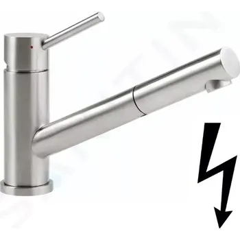 Vodovodní baterie Villeroy & Boch Como Dřezová baterie s výsuvnou koncovkou, nerez, 925211LC