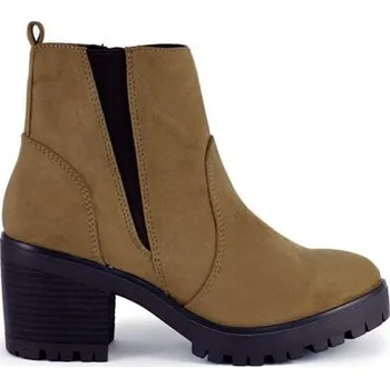 Dámská zimní obuv Kotníkové boty Next Velbloudí kotníkové boty na nízkém podpatku s bočním detailem camel velikost 39