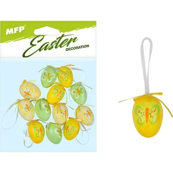 Velikonoční dekorace Vajíčka plast 4cm/12ks GYE