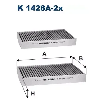 Kabinový filtr Filtr kabinový v interiéru FILTRON K 1428A-2x