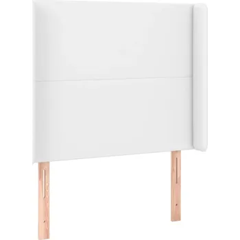 Čelo postele bílé 93x16x118/128 cm