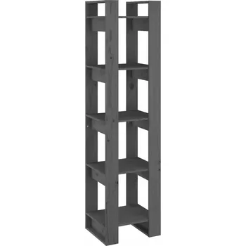 Knihovna Borovicový regál šedý 41x35x160 cm