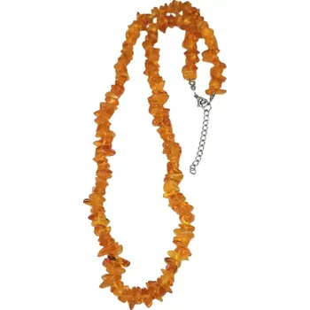 Náhrdelník Světlý jantarový náhrdelník s chirurgickou ocelí – obvod 52 cm | Přírodní jantar